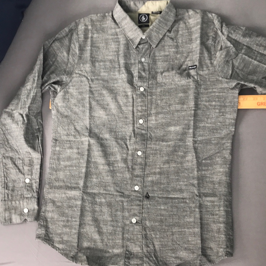 Volcom Button Down Large Grey